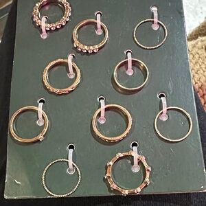 Elegant Gold-Tone Ring Set